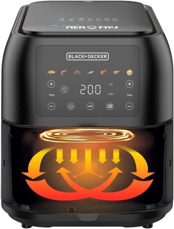⁦قلاية هوائية بلاك اند ديكر 8لتر 1700وات SAF80W⁩ - الصورة ⁦3⁩