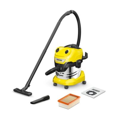 مكنسة كارشر WD 4 S  للتنظيف الرطب والجاف 1100 وات بخزان ستانلس ستيل 20 لتر