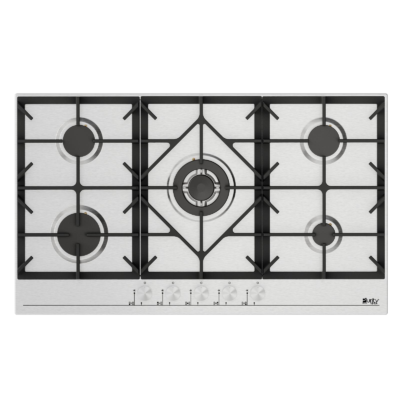 موقد غاز بيورتي 90 سم ستانلس ستيل 5 شعلات موديل HPT906S Gas Hob 5 Heavy Duty