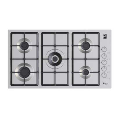 مسطح غاز بيورتي 90 سم ستانلس ستيل 5 شعلات موديل HPT975S Gas Hob 5 Heavy Duty