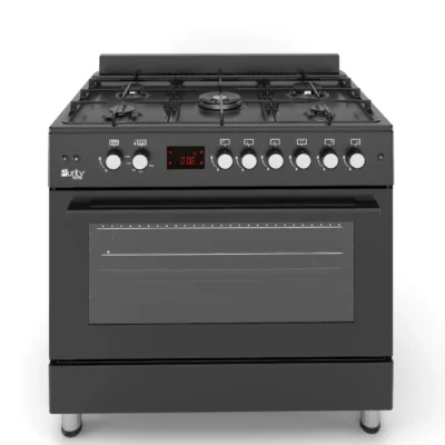 بوتاجاز بيورتي 90 سم أسود 5 شعلات Free Standing Gas Cooker